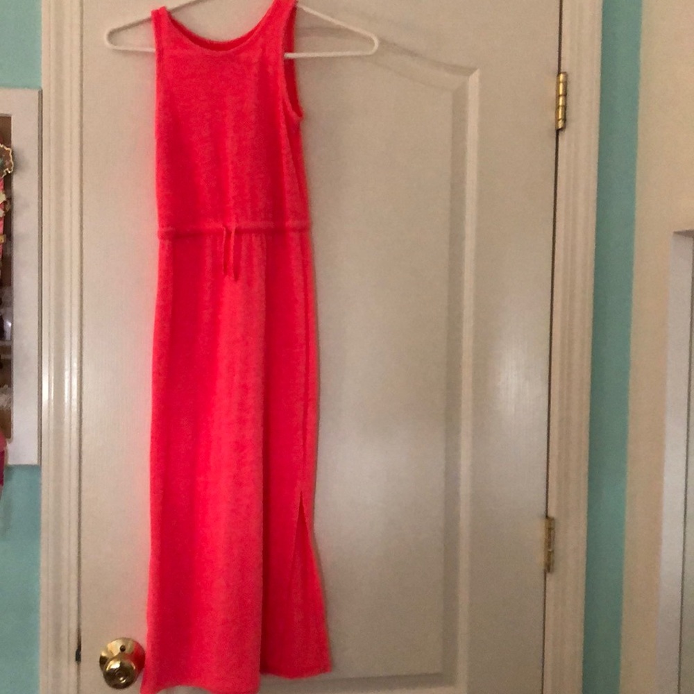 A long hot pink summer dress!